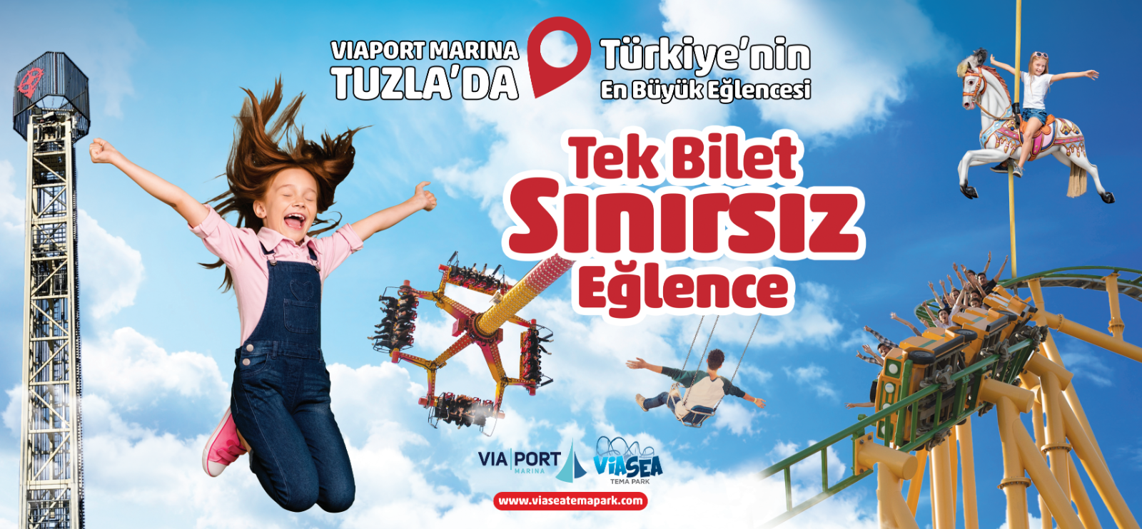 Viasea Tema Park "Sınırsız Eğlence" Megaboard Tasarımı